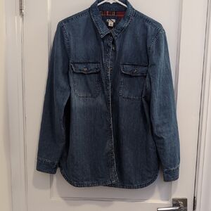 L.L. Bean Heritage Washed Denim Shirt -Lined